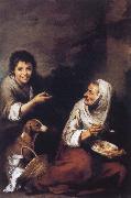 Bartolome Esteban Murillo Boys laugh at woman Spain oil painting artist